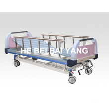 a-52 Movable Double-Function Manual Hospital Bed with ABS Bed Head